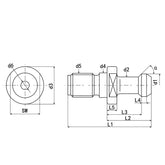Blended Standard Pull Stud CAT-BT CAT40*45 ゜/T - Big-tools Industrial Supply Tools for Metal Cutting